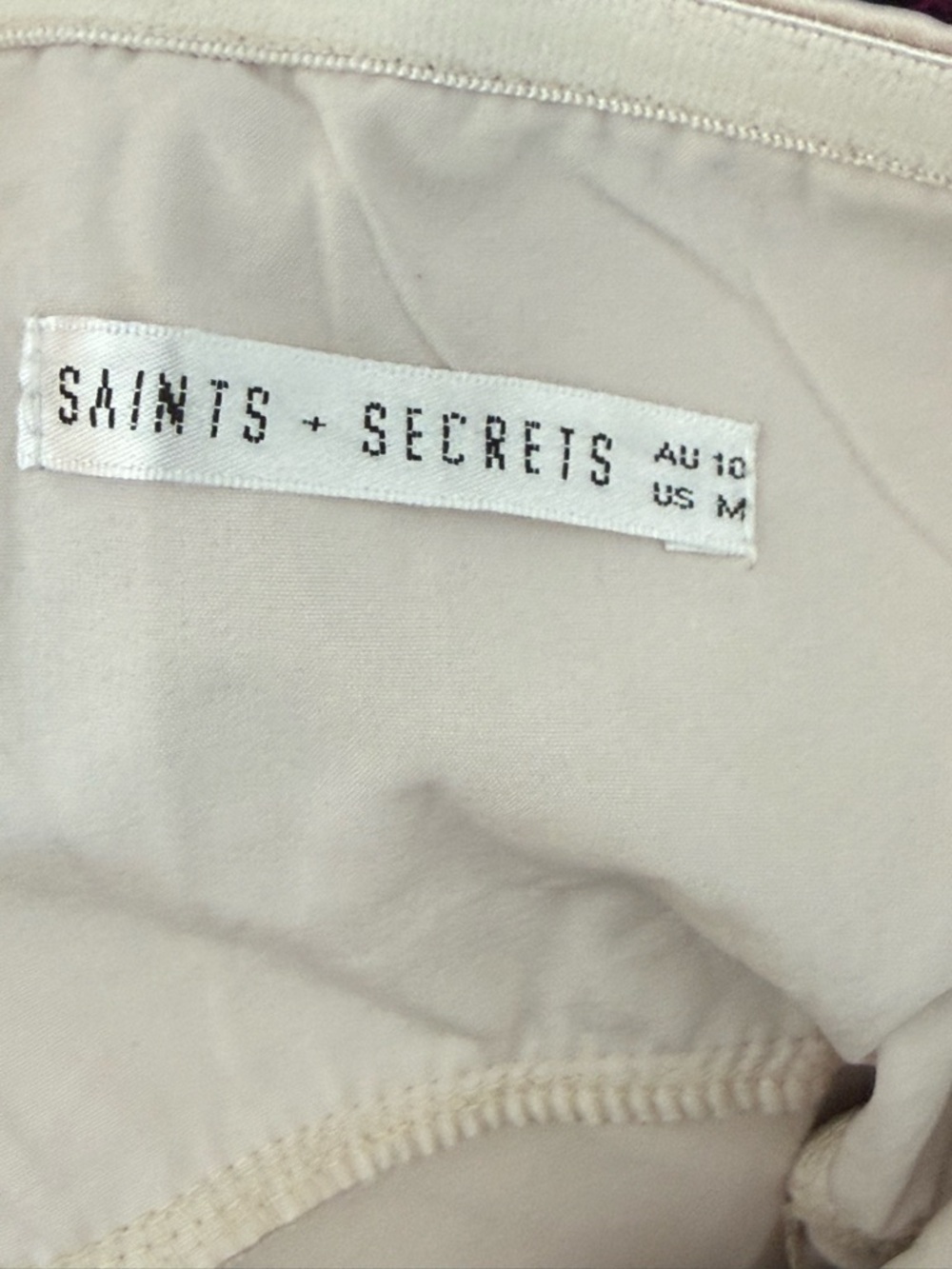 Ma Jolie Strapless Midi Dress Champagne by saints and secrets - Picture 4 of 10